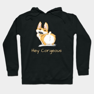 Hey Corgeous Cute Corgi Illustration Hoodie